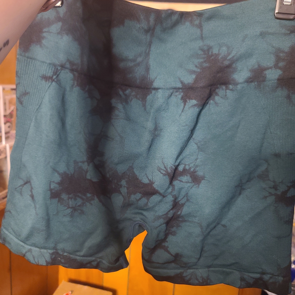 Teal Tie-Dye Women's Shorts